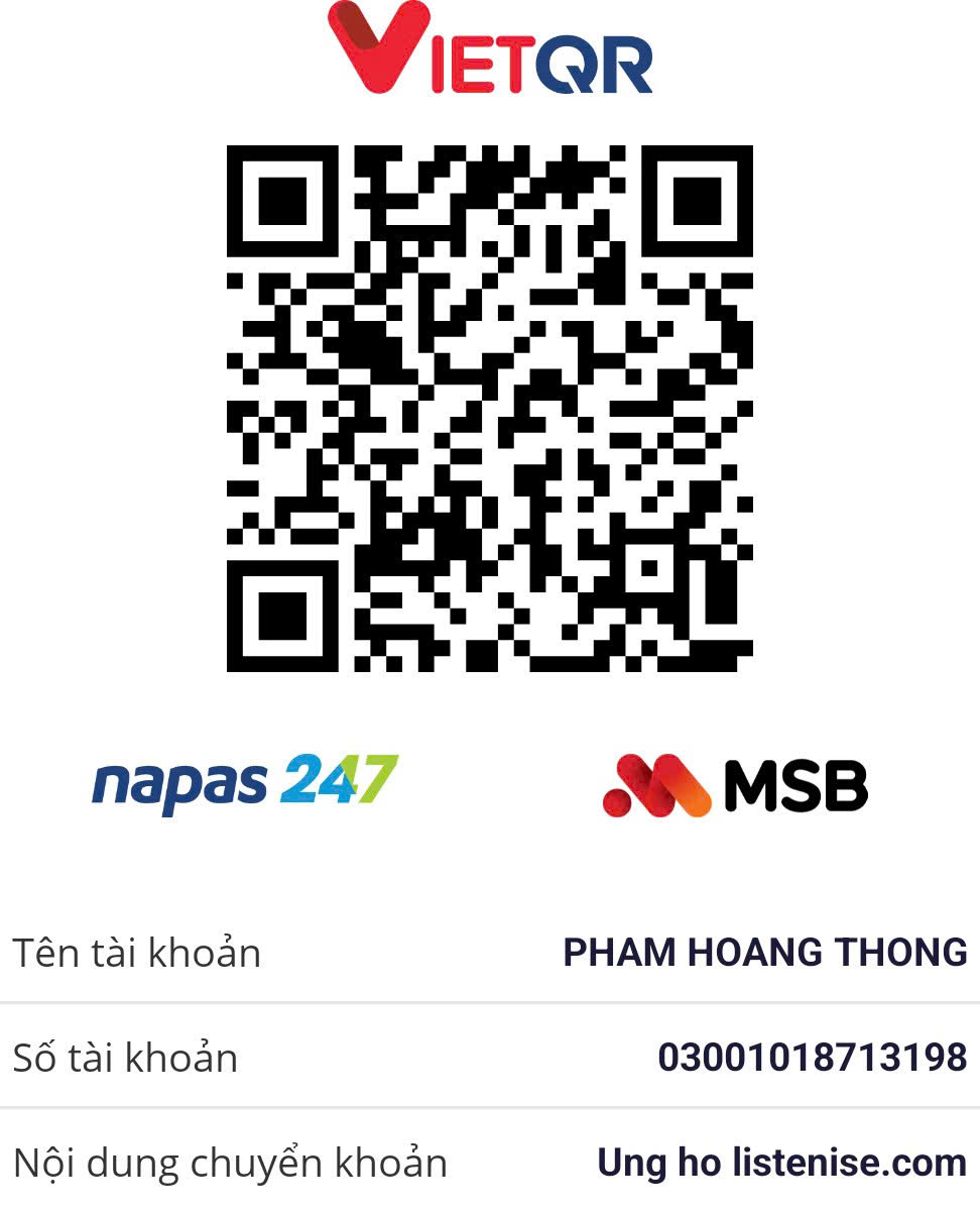 VietQR code to support Listenise